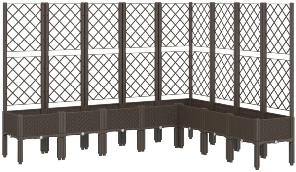 vidaXL Pflanzkübel mit Rankgitter Braun 200x160x142 cm PP 367945