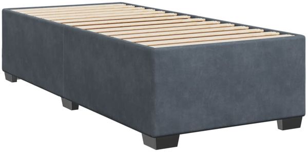 vidaXL Boxspringbett mit Matratze Dunkelgrau 90x190 cm Samt 3293081 Bild 8