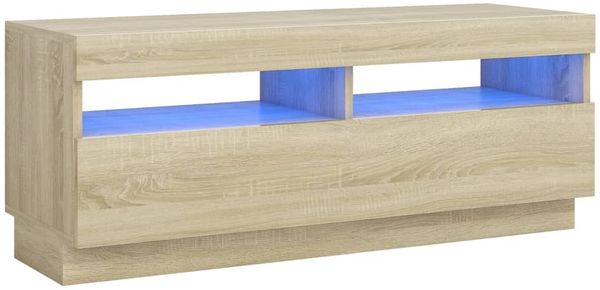 vidaXL TV-Schrank mit LED-Leuchten Sonoma-Eiche 100x35x40 cm 804457 Bild 2