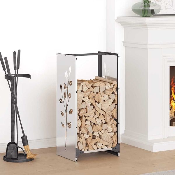 vidaXL Brennholzregal 40x30x80 cm Edelstahl 864223