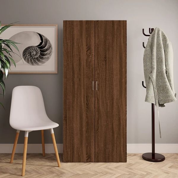 vidaXL Schuhschrank Braun Eichen-Optik 80x35,5x180 cm Holzwerkstoff 815278