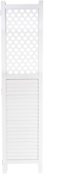 Paravent HWC-A84, Raumteiler Trennwand Sichtschutz, Ornamente 170x245cm ~ weiß Bild 6
