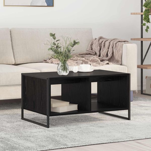 vidaXL Couchtisch Schwarz Eichen-Optik 80 x 50 x 40 cm Holzwerkstoff 886432