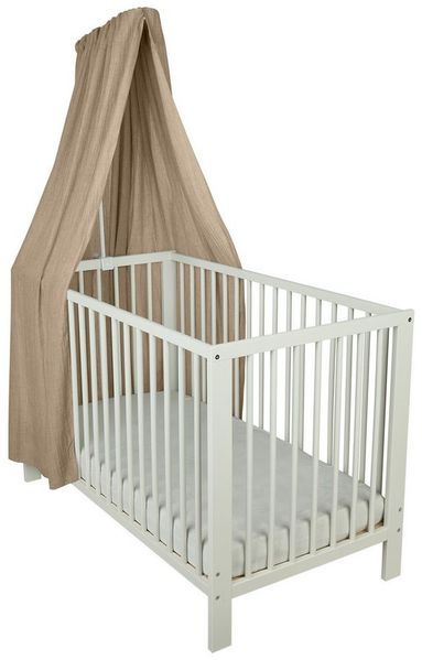 Sterntaler Betthimmel, luftiger Gaze-Stoff, leichter Baby-Betthimmel für Kinderbett, dekorativ und atmungsaktiv, 160×300×0,5 cm, lichtbeige