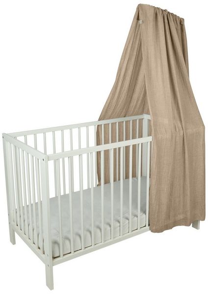 Sterntaler Betthimmel, luftiger Gaze-Stoff, leichter Baby-Betthimmel für Kinderbett, dekorativ und atmungsaktiv, 160×300×0,5 cm, lichtbeige