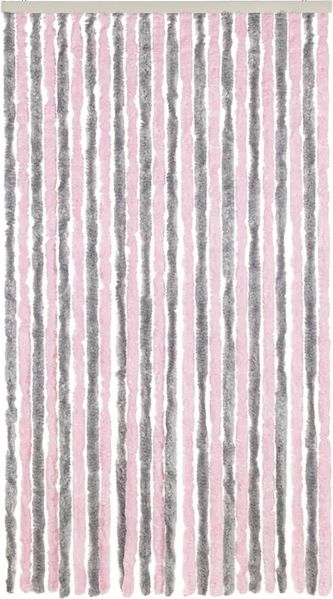 vidaXL Fliegenvorhang Silbergrau und Rosa 100x230 cm Chenille 377366 Bild 3