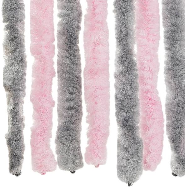 vidaXL Fliegenvorhang Silbergrau und Rosa 100x230 cm Chenille 377366 Bild 6