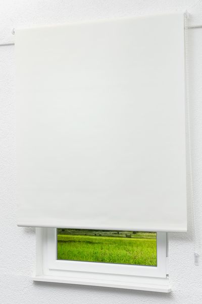 Lysel Outlet - Verdunkelungsrollo Reinweiß, (B x H) 152.50cm x 190cm in weiß/reinweiß