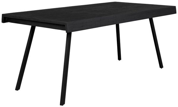 Design Esstisch SURI BLACK 200 x 90 cm Platte recycled Teak