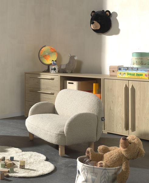 Vipack Kindersessel Rocky – Doppelsofa Mini – Beig