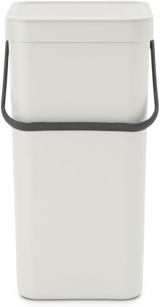 Brabantia 'Sort & Go' Abfallbehälter, Kunststoff, Light Grey, 16 Liter