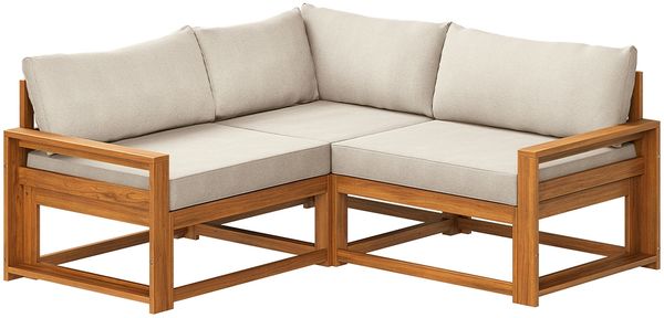 STEELSØN 'Mizaru' Premium Gartenlounge, Gartenmöbel Set, taupe, Akazienholz, wetterfest und UV-beständig, Outdoor Ecksofa mit 2 Sitzen Bild 11