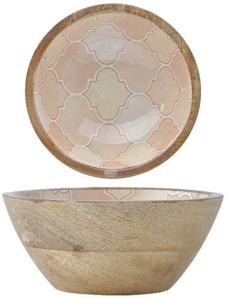 Marrakesch Orient & Mediterran Interior Snackschale Schale Schmuckschale Schlüsselschale Kesse -1-, Mangoholz, (1-tlg), Handarbeit