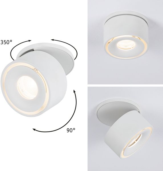 Paulmann No. 93372 Einbauleuchte LED Spircle Weiß matt 8W 3000K 36°