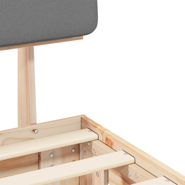 vidaXL Bettgestell mit gepolstertem Kopfteil Hellgrau 120x200 cm 877349 Bild 7