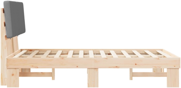 vidaXL Bettgestell mit gepolstertem Kopfteil Hellgrau 120x200 cm 877349 Bild 5