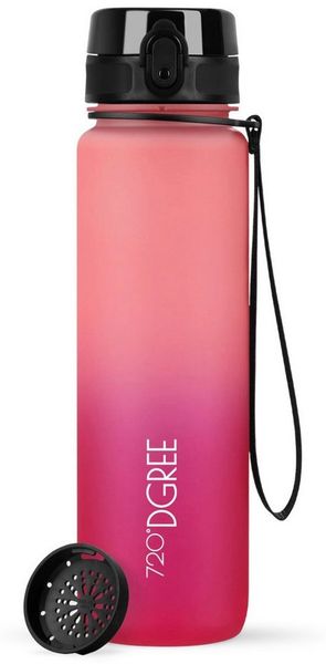 720°DGREE Trinkflasche Trinkflasche uberBottle softTouch mit Sieb flamingo pink/fuchsia 0,5l