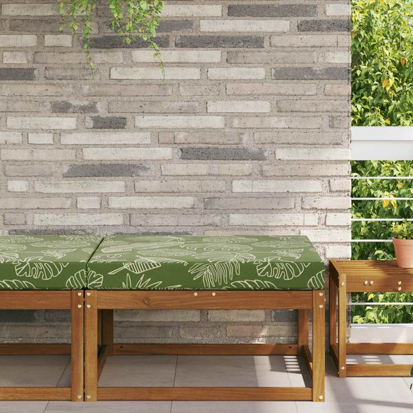 vidaXL Sofakissen für draußen Blattdesign 80 x 80 x 8 cm Polyester 900826
