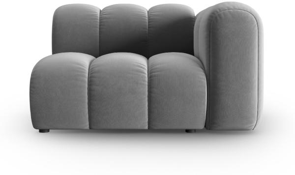 Micadoni Modul Lupine 1-Sitzer Rechts Samtstoff Salvador Grau
