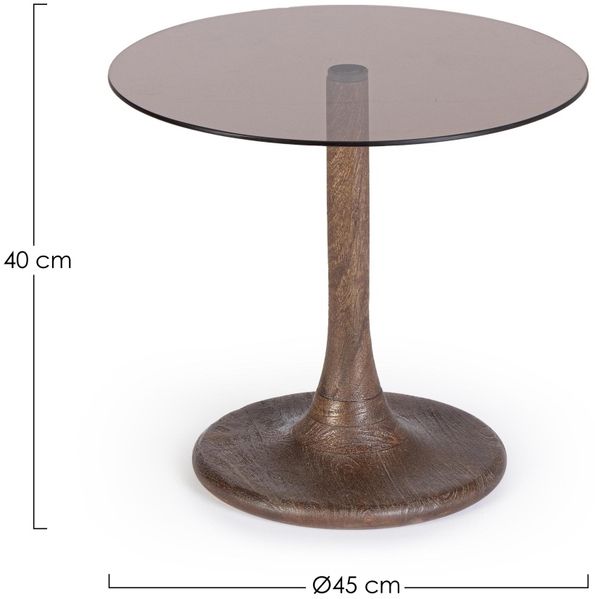 Beistelltisch Aberdeen Mangoholz Ø 45cm, Braun