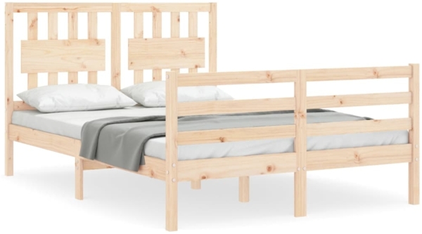 vidaXL Massivholzbett mit Kopfteil 3194286