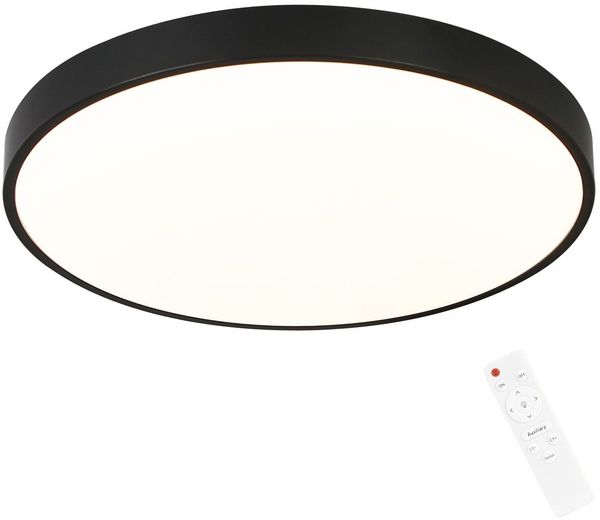 ZMH LED Deckenleuchte Schwarz ∅37cm Dimmbar warmweiß-kaltweiß Schlafzimmerlampe