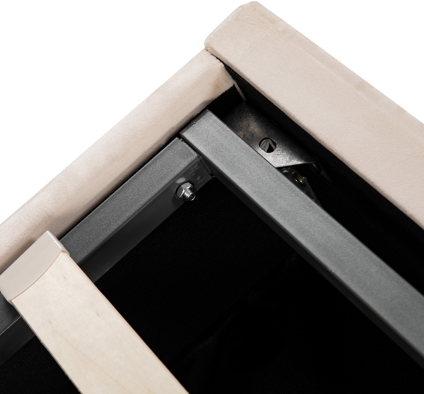 Polsterbett mit höhenverstellbarem Kopfteil,205.5*165*90-95 cm, Beige Stauraumbett,inklusive Taschenfederkern Bild 10