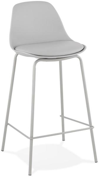 Kadima Design Thekenstuhl Kunstleder | 42 cm Breite | Ergonomisch Robust Pflegeleicht | Grau | Sitzhocker