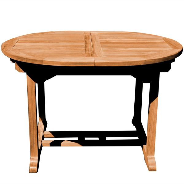 Esstisch ausziehbar Mantua Teak Massivholz - Breite: 120 cm - Länge: 120 bis 170 cm Bild 7