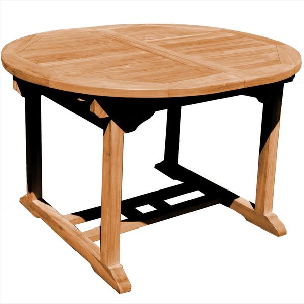 Esstisch ausziehbar Mantua Teak Massivholz - Breite: 120 cm - Länge: 120 bis 170 cm Bild 6