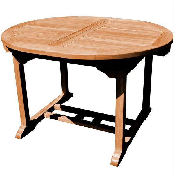 Esstisch ausziehbar Mantua Teak Massivholz - Breite: 120 cm - Länge: 120 bis 170 cm Bild 8