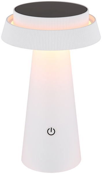 LED Solarleuchte, weiß, Touchdimmer, H 23 cm