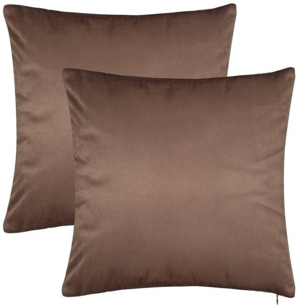 BARBONS Kissenbezug Stilvolle Kissenbezüge aus samtigem Stoff, Kissenhülle, (2 Stück), 100% Mikrofaser Samt, 40x40
