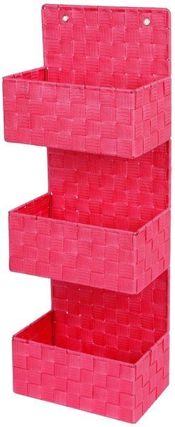 Hängeregal mit 3 stabilen Körben Badezimmerregal Wandregal Stoffregal Organizer