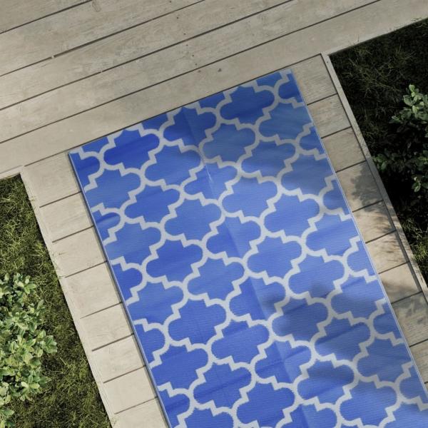 vidaXL Outdoor-Teppich Blau 80x150 cm PP 316996