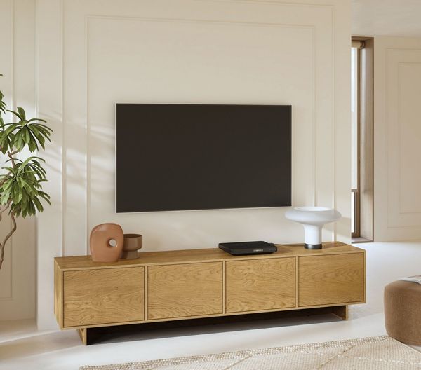 OTTO home Lowboard Tatami, Modernes griffloses TV-Board, Breit 220,50cm, TV-Schrank, TV-Schrank, TV-Board mit viel Stauraum, push-to-open-Funktion
