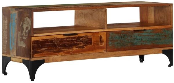 vidaXL TV-Schrank 118x35x45 cm Altholz Massiv 247325 Bild 11