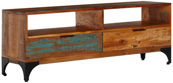 vidaXL TV-Schrank 118x35x45 cm Altholz Massiv 247325