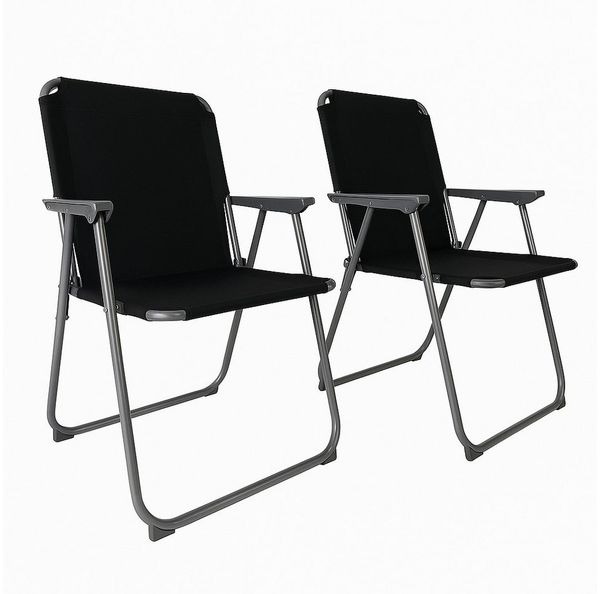 BruKa Campingstuhl 2er Set SUNNY SEAT faltbarer Klappstuhl, Faltstuhl Outdoor Stuhl