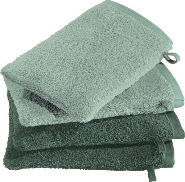 Erwin Müller Waschhandschuh Waschhandschuhe "Bühl" 4er-Pack, Frottier, Walk-Frottier Uni