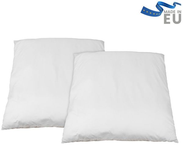 Beco Microfaserkissen MF 50 glatt, Füllung: Klimafaser, Bezug: Microfaser, Spar-Set, 2-tlg Kissen-Set, Kissen Set in 4 Größen