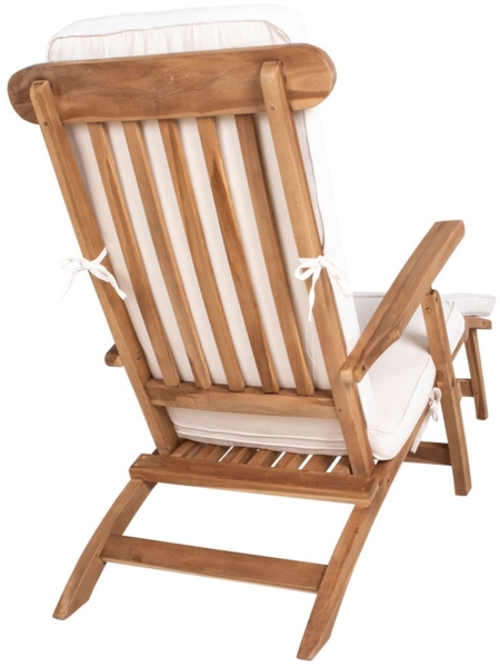 Kissen für Liegestuhl, Baumwolle, weiß Bild 4