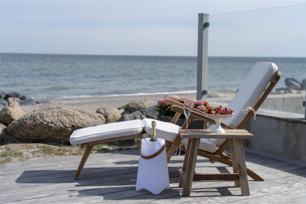 Kissen für Liegestuhl, Baumwolle, weiß Bild 7