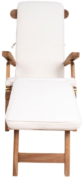 Kissen für Liegestuhl, Baumwolle, weiß Bild 3