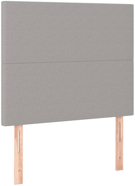 vidaXL Boxspringbett mit Matratze Hellgrau 100x200 cm Stoff 3136973 Bild 4