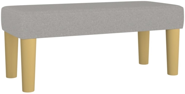 vidaXL Boxspringbett mit Matratze Hellgrau 100x200 cm Stoff 3136973 Bild 6