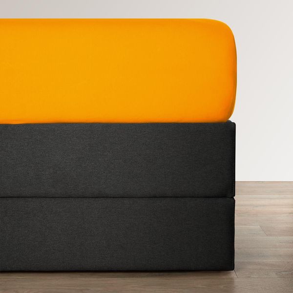 BettwarenShop Jersey-Elasthan Boxspring Spannbettlaken Multi-Stretch für hohe Matratzen|140x200 - 160x220 cm| mango
