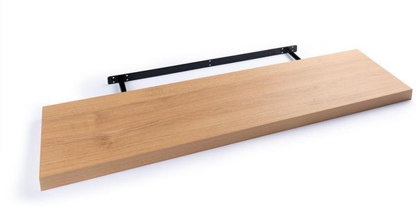 Home4You Wandboard MIKI, B 100 x H 23,5 cm, Wildeichedekor, MDF, PVC, 1-tlg, 1 Ablagefläche