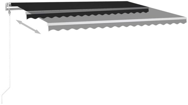 vidaXL Automatische Markise mit LED & Windsensor 450x300 cm Anthrazit 3068934 Bild 4