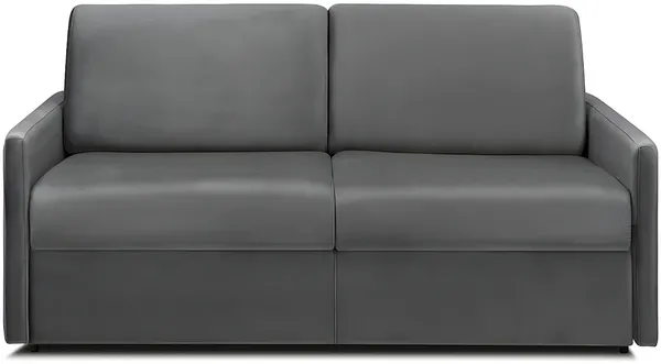 Vente-unique - CALIFE Sofa SamtStoff Grau - B 223 cm94 cm x H 85 cm x L 170 cm